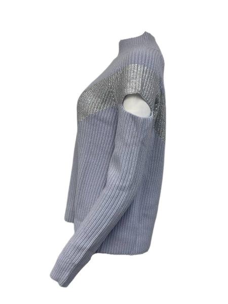 ZOE JORDAN Women's Blue Graham Cashmere Wool Sweater Size S/M NWT