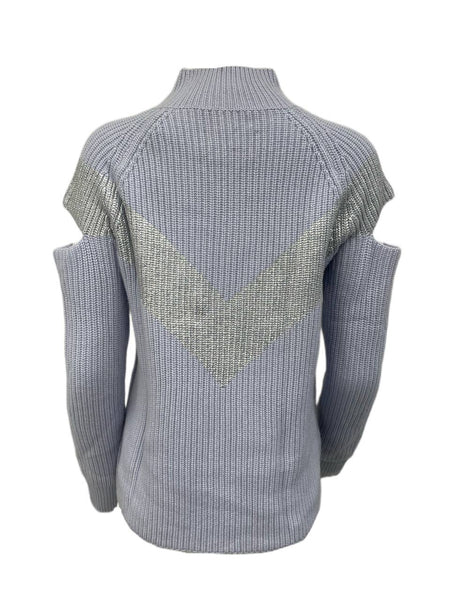 ZOE JORDAN Women's Blue Graham Cashmere Wool Sweater Size S/M NWT