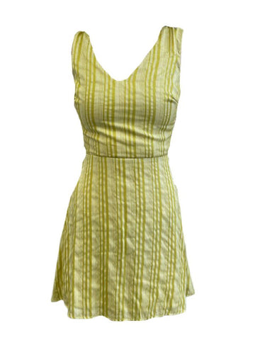 LOST IN LUNAR Women's Green Back Tie Sleeveless Mini Dress Size XS NWT
