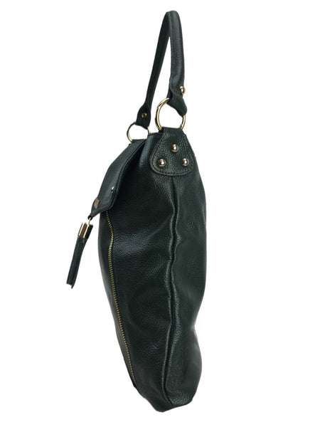 ONNA EHRLICH Women's Green Soft Leather Kelly Shoulder Bag #Klley One Size NWT