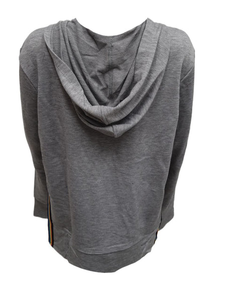 TEREZ Girl's Grey Heather Charcoal French Terry Hoodie #12298132 14 Years NWT