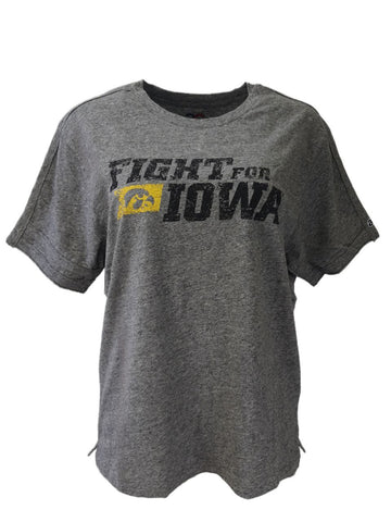 AMERICAN COLLEGIATE Women's Grey Iowa T-Shirt #W0041O1A Large NWT