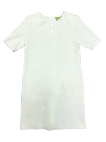 ELIZABETH MCKAY Women's Whisper White Gwyneth Dress $255 NEW