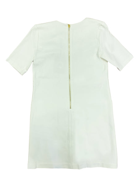 ELIZABETH MCKAY Women's Whisper White Gwyneth Dress $255 NEW