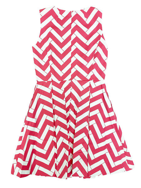 Elizabeth Mckay Women's HK Dress 4 Bubblegum Chevron