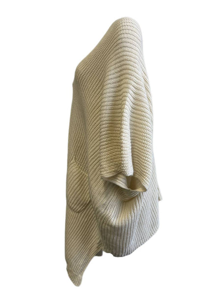 LOST IN LUNAR Women's Beige Hanging Out Cardigan Size S/M NWT