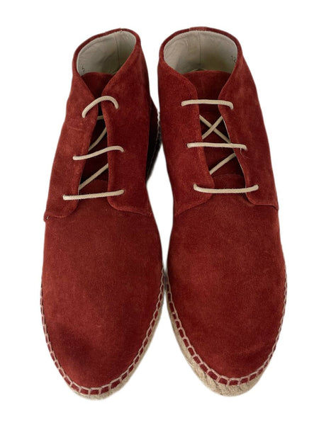 Freda Salvador Women's Rust Suede Harper Lace Up Espadrille Boottie NWB