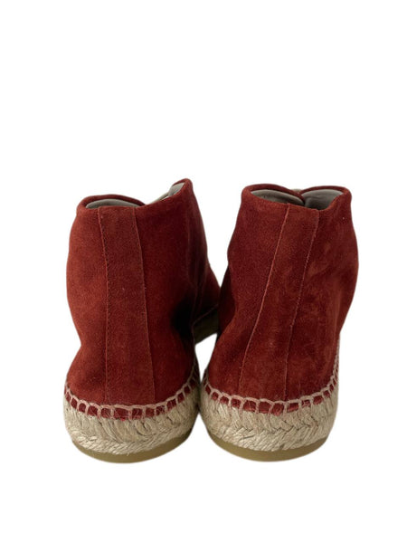 Freda Salvador Women's Rust Suede Harper Lace Up Espadrille Boottie NWB