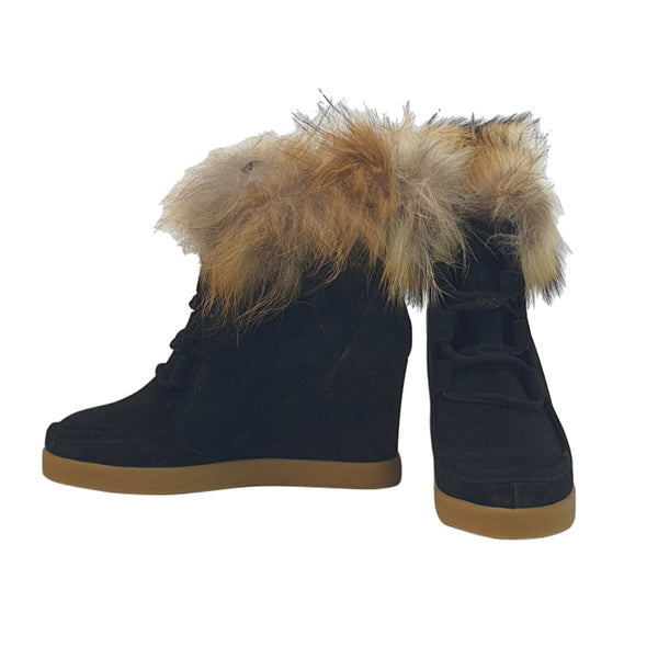 CECELIA New York Women's Black Holly Wedge Boots #QTM0226 NWT