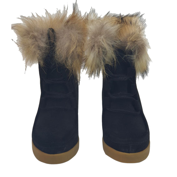 CECELIA New York Women's Black Holly Wedge Boots #QTM0226 NWT