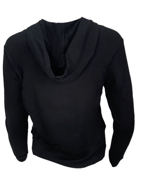 TEREZ Women's Black French Terry Hoodie #2277640 X-Small NWT