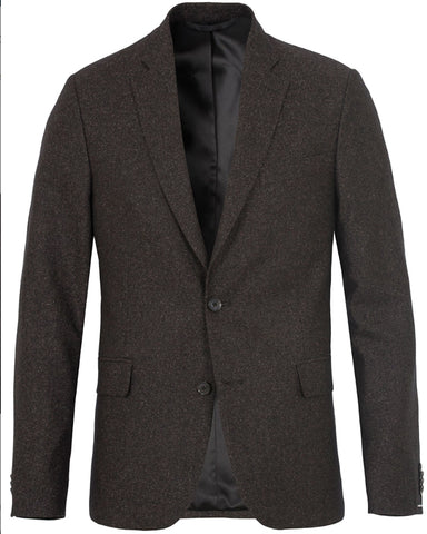 J. LINDEBERG Men's Mud Brown Hopper Soft Silk Tweed Blazer Sz 44 $695 NWT