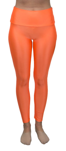 K-DEER Women's Hot Orange Sneaker Hi Luxe Leggings KD10512000 Medium $98 NWT