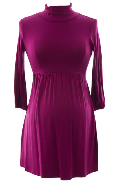 OLIAN Maternity Women's Tie Waist Maternity Turtleneck Tunic $88 NWT