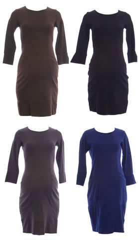 OLIAN Maternity Women's Lined Bodice 3/4 Sleeve Pullover Dress $148 NWT