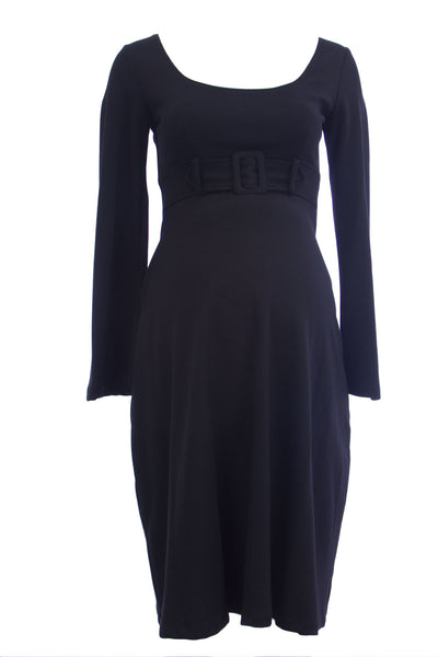 OLIAN Maternity Women's Buckle Accent Bell Sleeve A-Line Dress $135 NWT