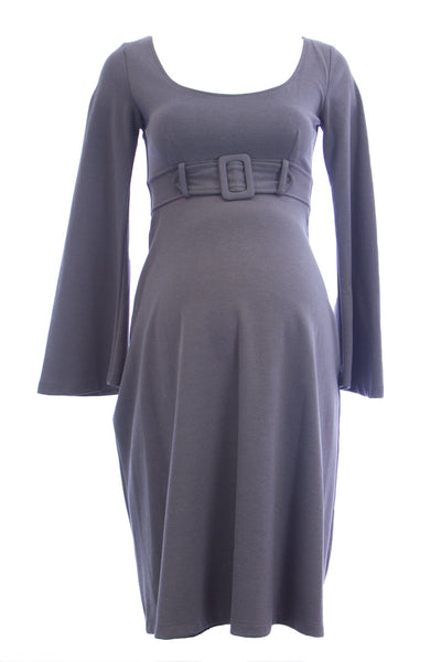 OLIAN Maternity Women's Buckle Accent Bell Sleeve A-Line Dress $135 NWT