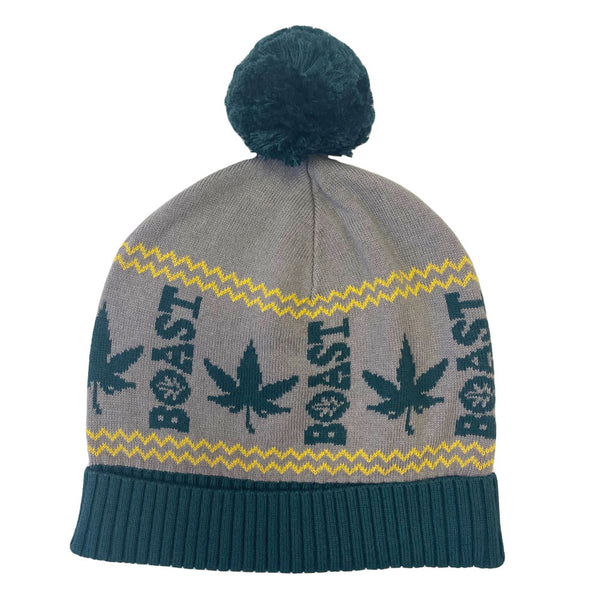 Boast Titanium/Callium Green Intarsia Fairi Beanie O/S $50 NEW