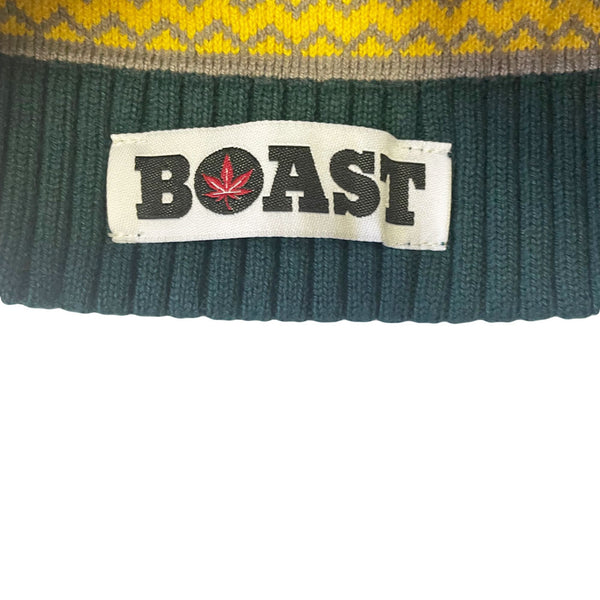 Boast Titanium/Callium Green Intarsia Fairi Beanie O/S $50 NEW