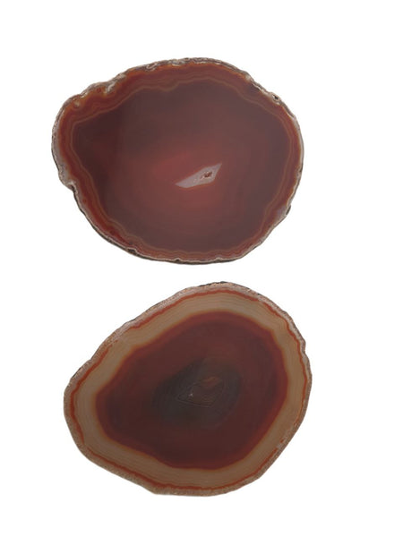 RABLABS Red Agate Natural Stone Wine Coasters #IS002 L 6.6" x W 5" NWB
