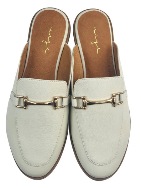 URGE Women's Blue Soft Genuine Leather Fresh Iced Flat Mules #16153 NWB