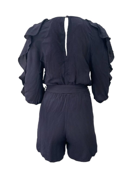 LOST IN LUNAR Women's Navy Indie Playsuit Size US 2 NWT