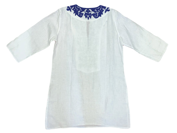 ROBERTA ROLLER RABBIT Women's White Inez Kurta $155 NEW