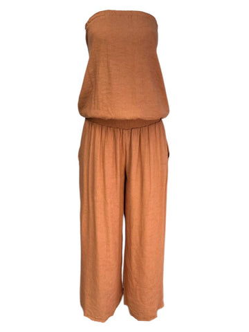 LOST IN LUNAR Women's Terracotta Isadora Pantsuit NWT