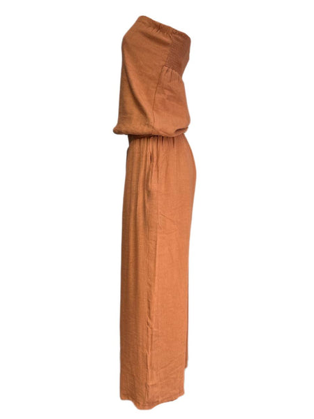 LOST IN LUNAR Women's Terracotta Isadora Pantsuit NWT