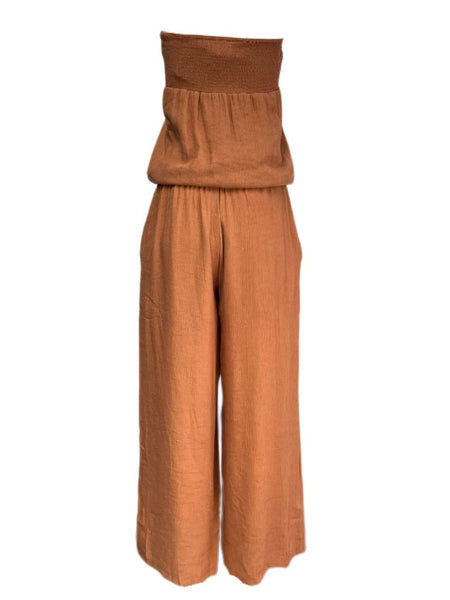 LOST IN LUNAR Women's Terracotta Isadora Pantsuit NWT