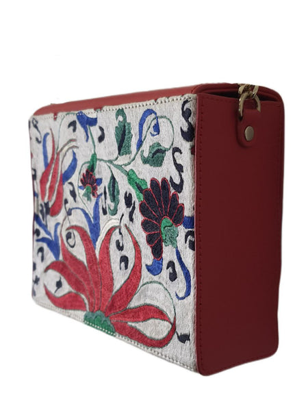 POPINJAY Women's Red Iznik Box Clutch #Popin3 7'x5' One Size NWT