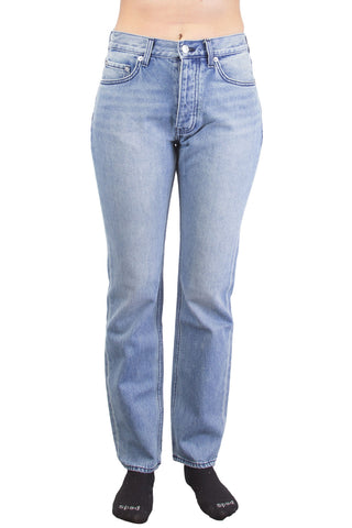 BLK DNM Women's Ash Blue Straight Jeans #WJ372401 $215 NWT