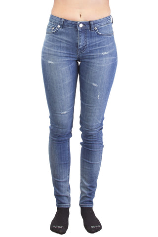 BLK DNM Women's Ostend Blue Distressed Jeans #WJ312701 $215 NWT