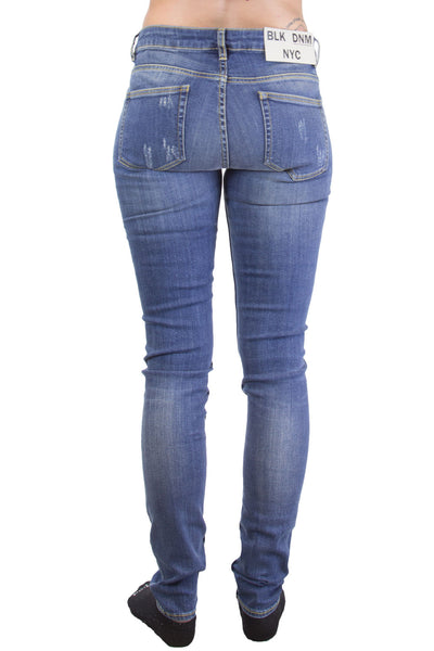 BLK DNM Women's Arlington Blue Mid Low Rise Jeans #BFRDJ23 $175 NWT