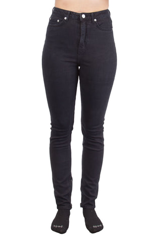 BLK DNM Women's Black High Rise Ankle Zip Jeans $190 NWT