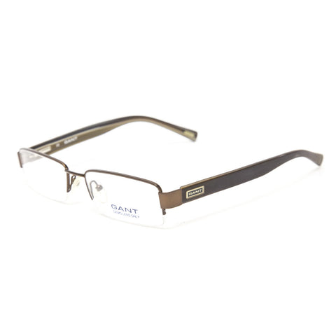 Gant Jacobs Semi-Rimless Metal Eyeglass Frames 53mm - Satin Brown NEW
