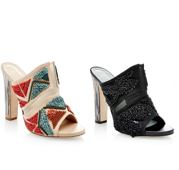 MAIYET Women's Embroidered Jill Mule Heels $895 NEW