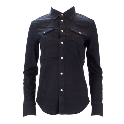 BLK DNM Women's Marshall Black Jeans Shirt 1 #WS550101 X-Small $215 NWT