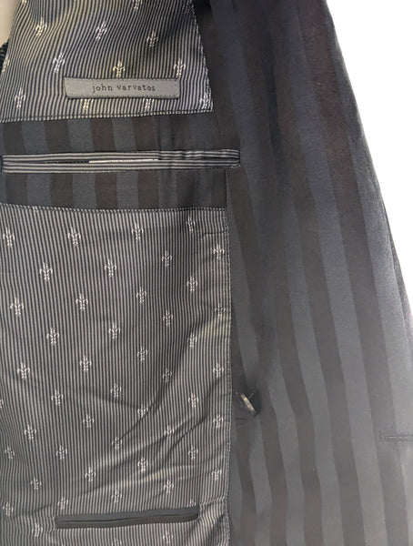 John Varvatos Men's Stripe Cotton Silk Blazer Size 60 Long $1498 NWT