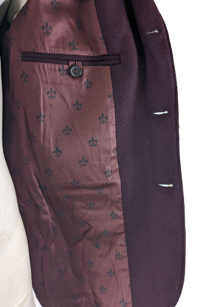 John Varvatos Men's Port Wool Cashmere Sports Coat Size 48 $1198 NWT