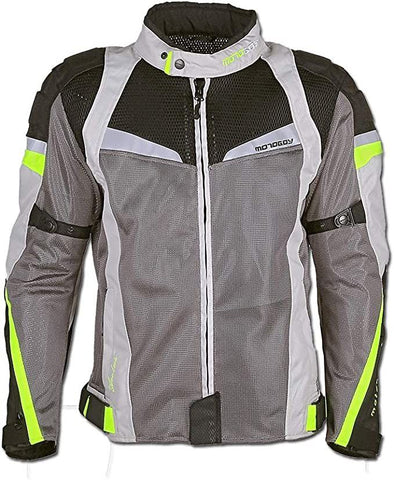MOTOBOY Men's Grey Protected Zip Closure Moto Jacket #MB X-Large NWT