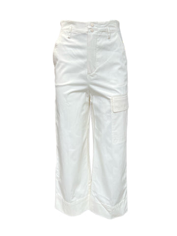 Max Mara Women's White Jangy High Rise Cotton Pants Size 4 NWT