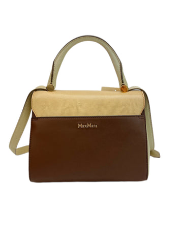 Max Mara Women's Nudo Jbag07 Leather Adjustable Shoulder Strap Handbag NWT
