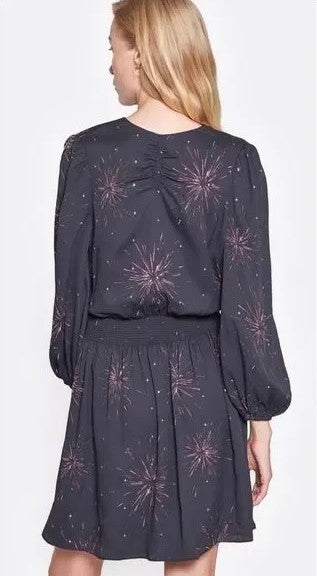 JOIE Fireworks Ramla Keyhole Dress in Caviar Black Size Small $348 NWT