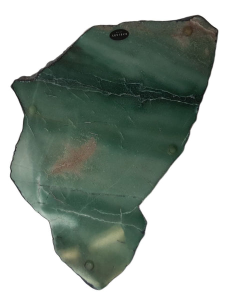 RABLABS Emerald Quartz With Silver Natural Stone Platter #KI003 NWB