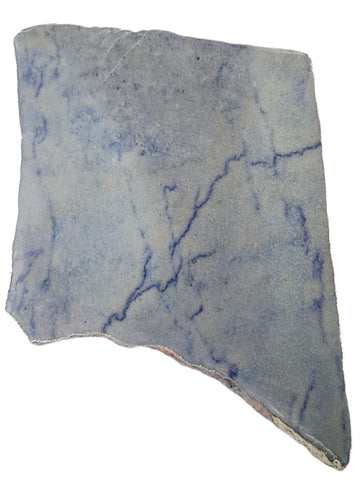 RABLABS Blue Cobalt Silver Natural Stone Platter #KI024 NWB