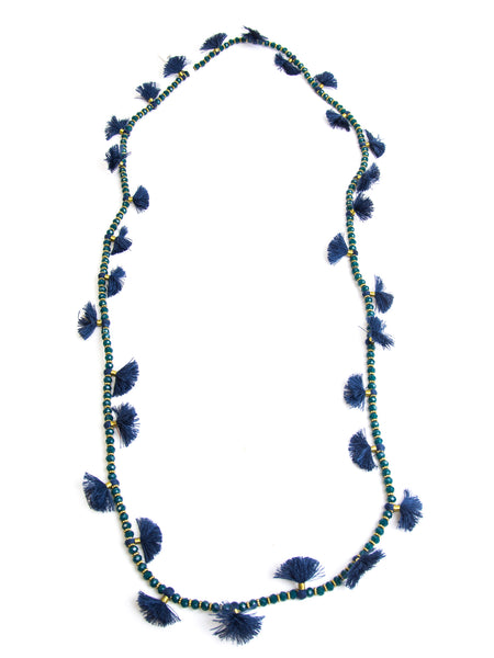 ROBERTA ROLLER RABBIT Women's Kanok Beaded Tassel Necklace $55 NEW