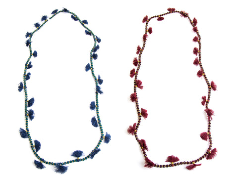ROBERTA ROLLER RABBIT Women's Kanok Beaded Tassel Necklace $55 NEW