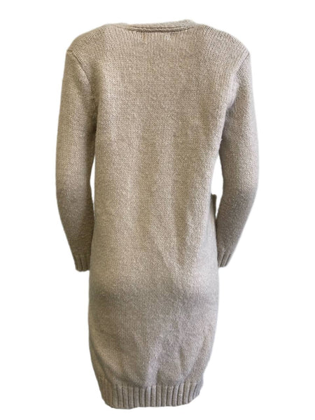 LOST IN LUNAR Women's Nude Karli Knit Cardigan Size US 4 NWT