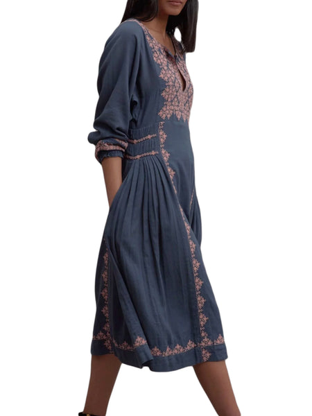 ROBERTA ROLLER RABBIT Women's Charcoal Kate Dress $165 NEW